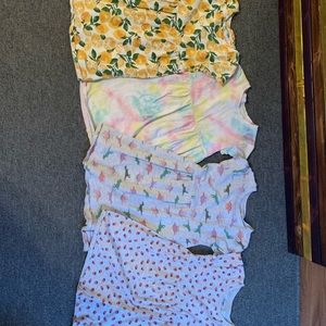 A set of 4 old navy play cotton dresses. Size 5T